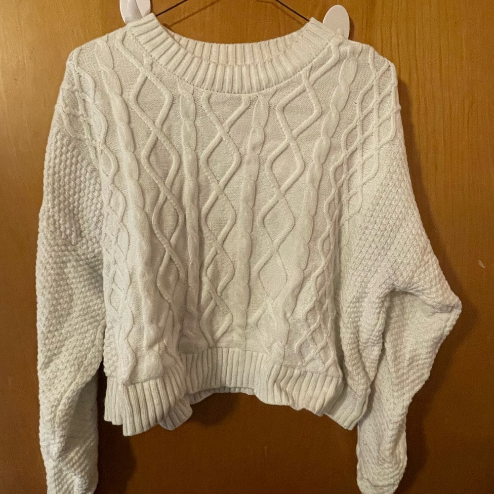Hollister Women’s Cozy White Knit Sweater